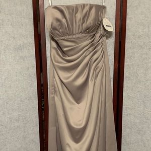Alyce Design taupe prom dress
